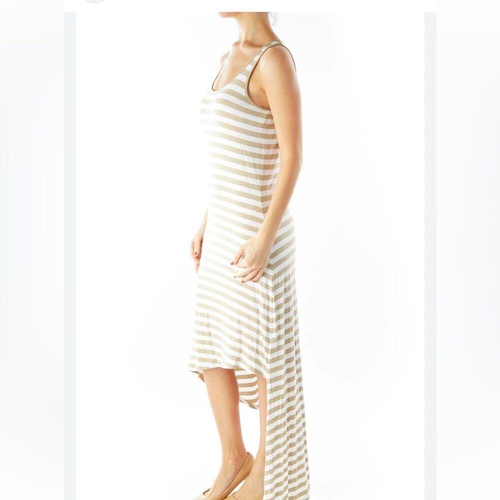 Michael Kors Beige and white stripped dress size small or swim wear coverup